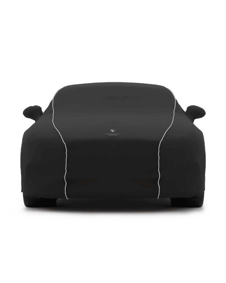 High-quality, custom-fit indoor car cover designed specifically for protecting vehicles from dust, scratches, and moisture when parked indoors. Perfect for car enthusiasts and collectors.
