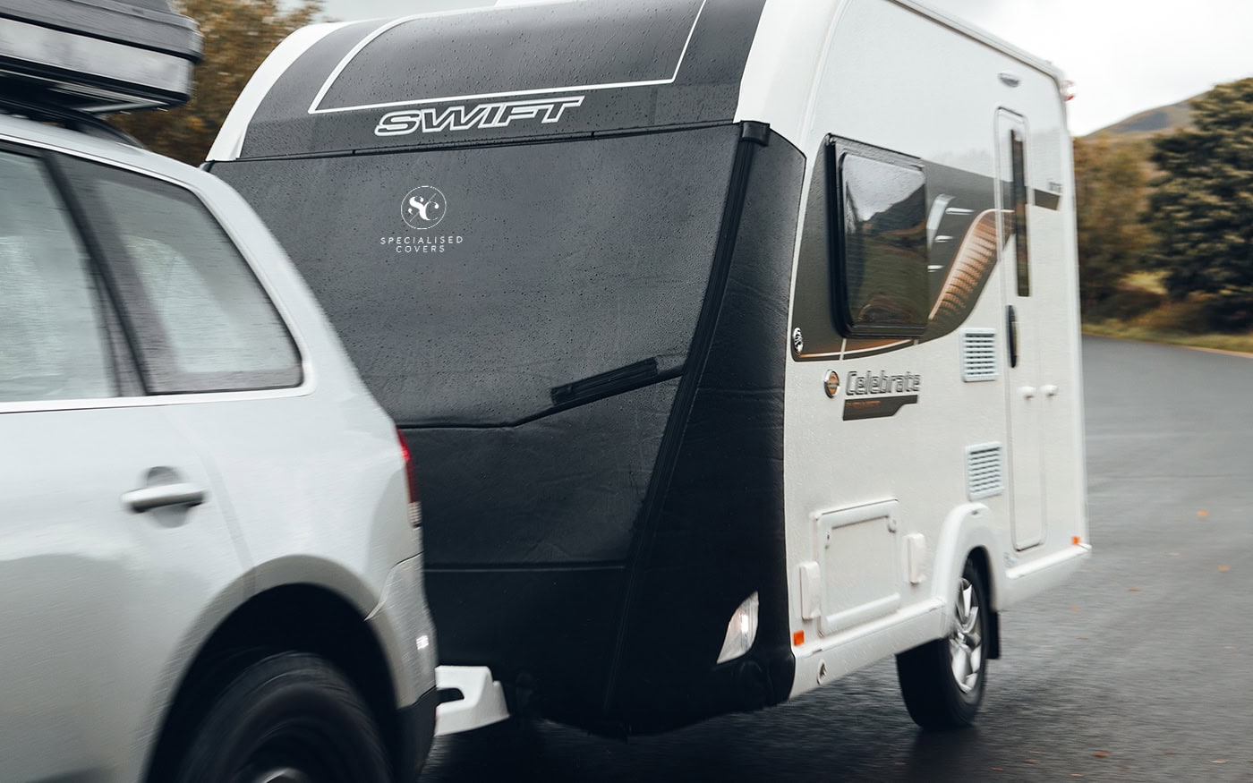 High-quality towing cover designed for caravans and motorhomes to shield from weather, dirt, and scratches. Custom-fit, durable, easy-to-install towing covers by Specialised Covers.