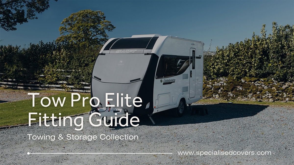 Durable, weather-resistant outdoor cover designed for tow pro elite towing and storage of motorhomes and caravans.