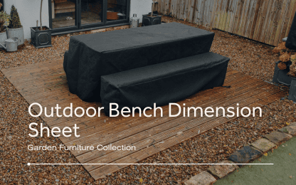 Durable outdoor bench cover designed to protect garden furniture from weather elements. Perfect for maintaining the quality and appearance of your garden benches in all seasons.