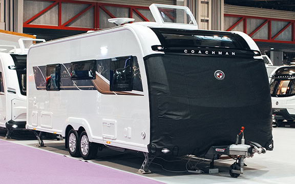 Custom Coachman caravan towing cover designed for protection and durability, ideal for caravan owners seeking reliable outdoor cover solutions.