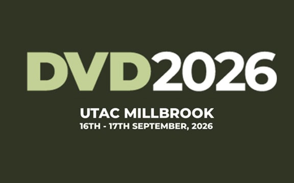 Event poster for DVD 2026 at UTAC Millbrook, scheduled for 16th-17th September 2026, featuring the event name and date details.