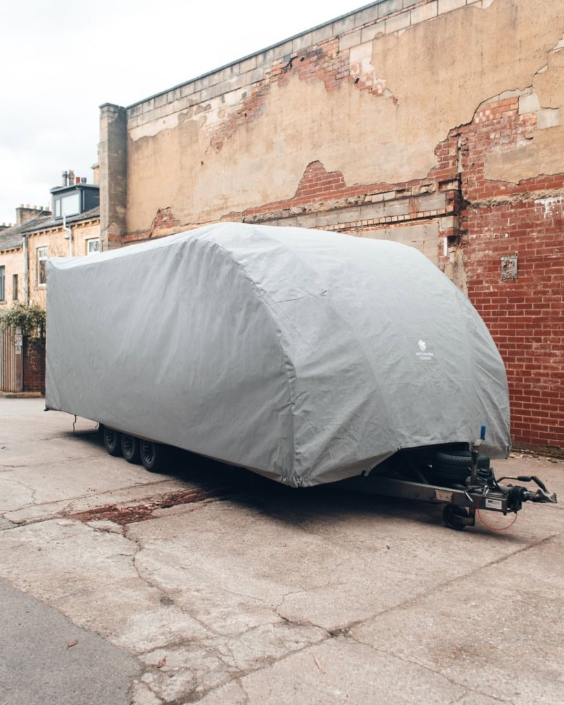 Premium transporter trailer cover for protection against weather and dirt, available from specialised covers. Custom-fit, durable, waterproof trailer covers designed to extend the lifespan of your trailer.