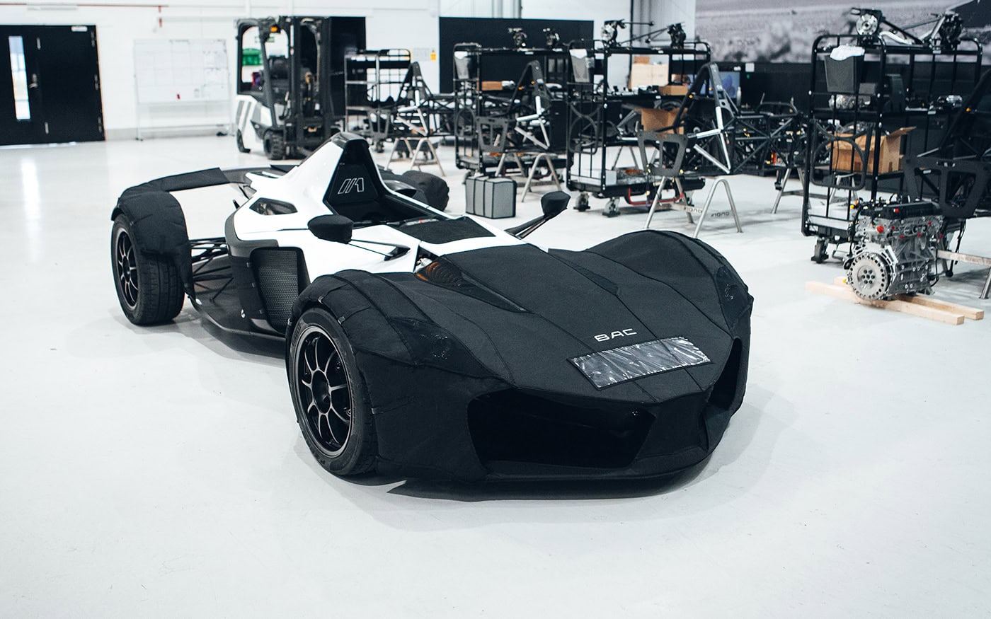 An image of Driving Covers from Body Protection Range on a BAC Mono.