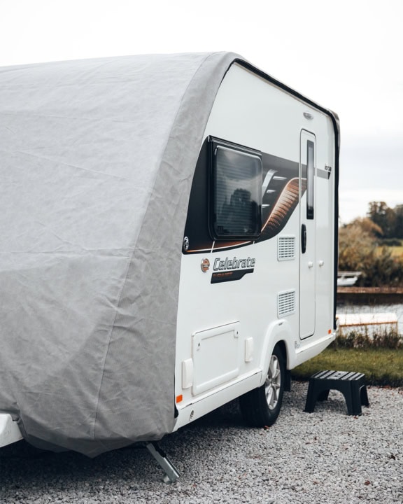 A picture of the awning channel fitting of a Caravan Roof Cover.