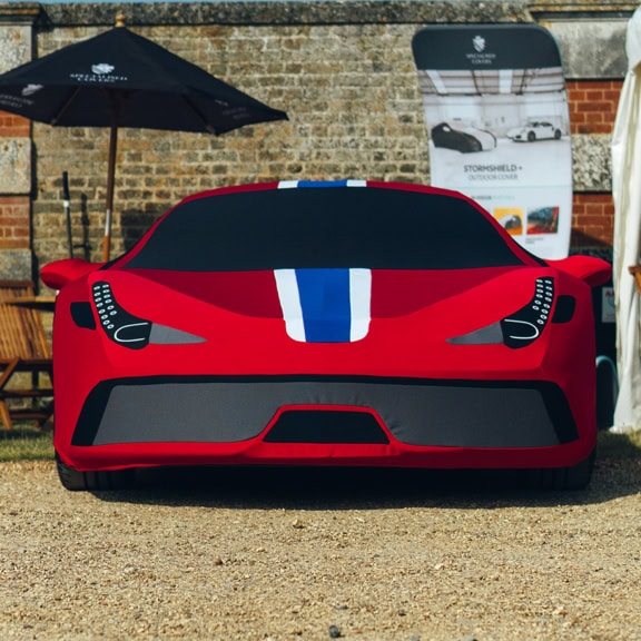 High-quality Ferrari car cover designed for outdoor use, protecting your vehicle from dust, dirt, and weather elements with a sleek, durable design.