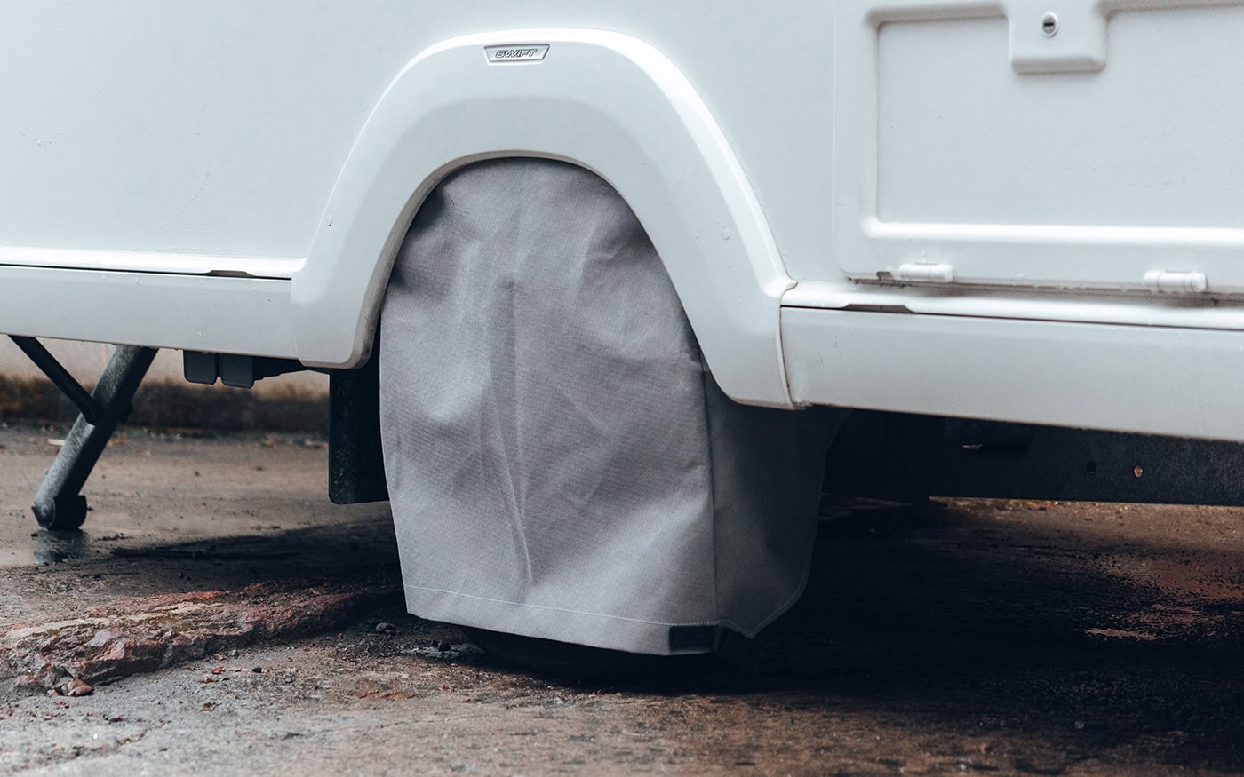 Caravan wheel covers, weatherproof caravan accessories, durable caravan wheel protectors, caravan wheel covers UK, outdoor caravan protection, caravan wheel cover set.