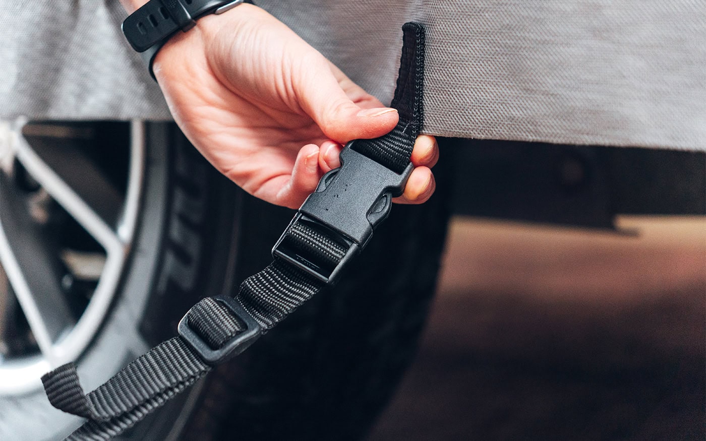 Extended durable replacement bag strap with quick-release buckle, ideal for travel, outdoor gear, and luggage accessories. Perfect for replacing worn or broken straps.