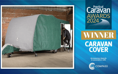 Premium caravan cover, designed for maximum protection, durability, and weather resistance. Recognised as the best on the market in 2024, ideal for safeguarding your caravan during storage or travel.