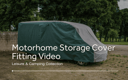 High-quality motorhome cover for easy installation, ensuring protection against weather and UV damage. Perfect for leisure and camping storage, providing durability and protection.