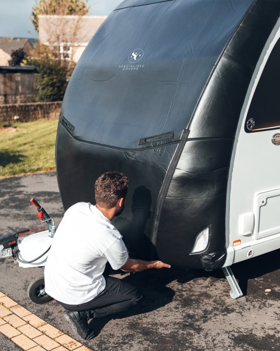 High-quality trailer cover for Tow Pro Infinity Elite, offering durability, weather resistance, and secure fit. Designed to protect your trailer from dirt, rain, and UV rays for maximum longevity.