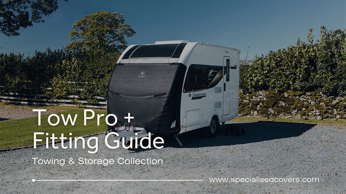 High-quality towing cover designed for Tow Pro+ trailers, ensuring durability and protection during transportation. Perfect for secure towing and storage.