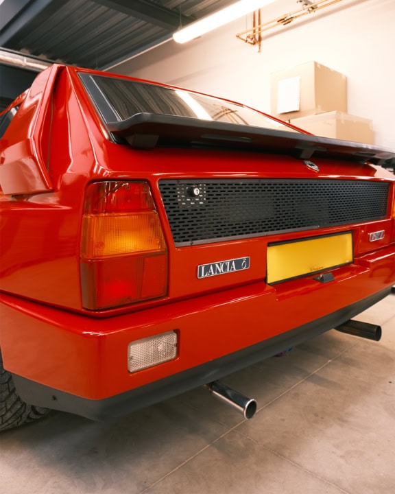 1. Custom car cover for classic Lancia Delta, designed for optimal protection and fit, available at Specialised Covers.