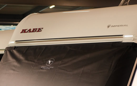 Custom KABE Imperial caravan cover designed for optimal protection and durability, featuring high-quality materials and tailored fit for KABE Imperial models.
